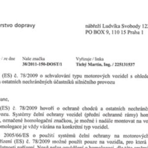 Přední ochranný nerezový rám