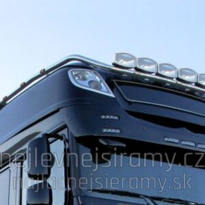 Horní dlouhý nerezový rám na střechu pro 6 přídavných světel s LED pro DAF XF Euro 6 2017 - (ME)