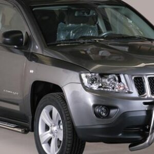 Boční ochranné oválné nerezové nášlapy s hliníkovými prolisy