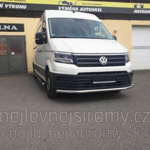 Boční ochranné nerezové nášlapy trubky s prolisy pro VW Crafter-Man TGE 2017 (TA)