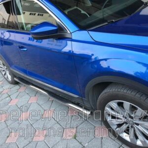 Boční ochranné nerezové nášlapy trubky s prolisy pro VW T-ROC (TA)