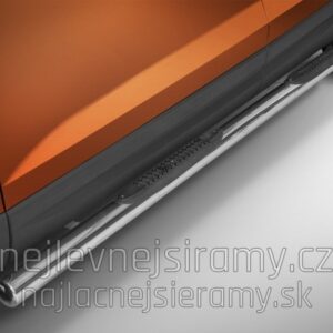 Boční ochranné nerezové nášlapy s plastovými prolisy pro Seat Ateca (ST)