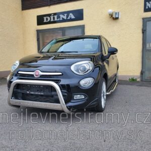 Přední ochranný nerezový rám s plechem bez textu pro Fiat 500 X 2015 (MI)