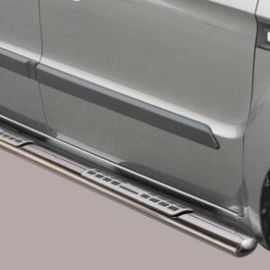 Boční ochranné oválné nerezové nášlapy s hliníkovými prolisy