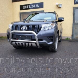 Přední ochranný nerezový rám s plechem s led přídavným světlem pro Toyota Land Cruiser 150 2018> (ST)