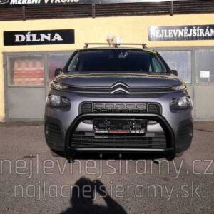 Přední ochranný nerezový rám černý Citroën Berlingo/Peugeot Rifter/Toyota Proace City 2018 (ME)