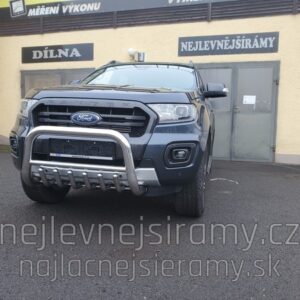 Přední ochranný nerezový rám se zuby s LED přídavným světlem průměr 70mm pro Ford Ranger 2019 (TA)