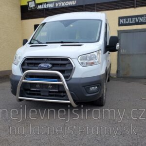 Přední vysoký ochranný nerezový rám s led přídavným světlem pro Ford Transit 2019 (TA)