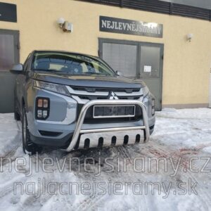 Přední ochranný nerezový rám s plechem pro Mitsubishi ASX 2019 (TA)