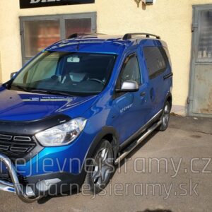 Boční ochranné nerezové nášlapy trubky s prolisy pro Dacia Dokker Stepway (TA)