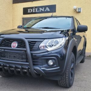 Přední ochranný nerezový rám se zuby černý pro Fiat Fullback/Mitsubishi L200 (TA)