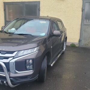 Boční ochranné nerezové nášlapy s plastovými prolisy pro Mitsubishi ASX 2019 (TA)