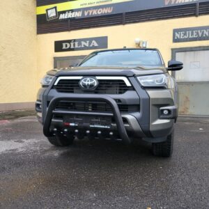 Přední ochranný nerezový rám se zuby černý pro Toyota Hilux (TA)