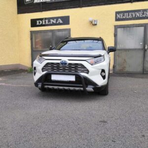 Přední ochranný nerezový rám se zuby černý pro Toyota RAV4 2019 (TA)