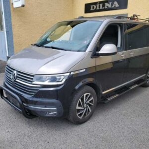 Přední ochranný nerezový rám s plechem,černý pro VW T6.1 (TA)