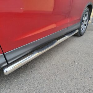 Boční ochranné oválné nerezové nášlapy s plastovými prolisy Honda CRV 2010-2011