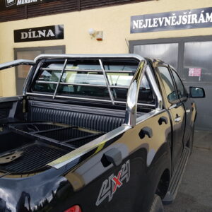 Zadní ochranný nerezový rám na korbu s ochrannou mříží pro SsangYong Musso 2021> (TA)