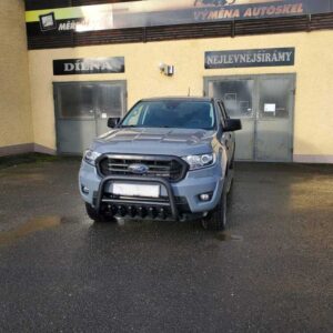 Přední ochranný nerezový rám se zuby 70mm černý pro Ford Ranger (TA)