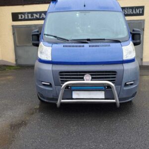 Přední ochranný nerezový rám s led přídavným světlem pro Citröen Jumper/Fiat Ducato/Peugeot Boxer od 2007 (TA)