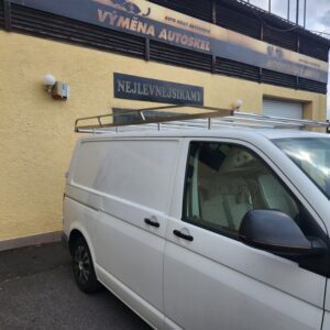 Střešní nerezová zátěžová zahrádka se zadní rolnou pro Volkswagen Transporter T6 1 (TA)