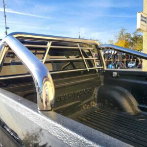 Zadní ochranný nerezový rám na korbu s vnitřní mříží pro Mitsubishi L200 (TA)