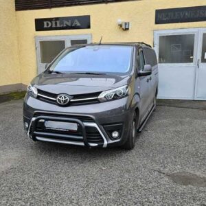 Přední ochranný nerezový rám černý pro Citröen Jumpy, Fiat Scudo, Peugeot Expert, Opel Vivaro, Toyota Proace 2016 (ME)