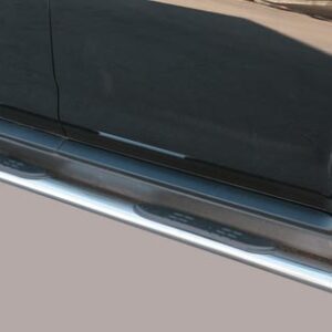 Peugeot 4007 boční ochranné oválné nerezové nášlapy s plastovými prolisy