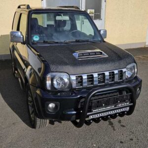 Přední ochranný nerezový rám se zuby černý pro Suzuki Jimny (TA)