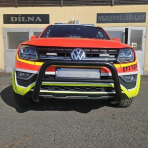 Přední ochranný nerezový rám černý průměr 70mm pro Volkswagen Amarok 2010>2015> (TA)