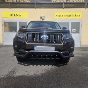 Přední ochranný nerezový rám černý tyč se zuby pro Toyota Land Cruiser 150 2018> (ST)