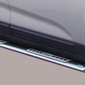 Boční ochranné oválné nerezové nášlapy s hliníkovými prolisy