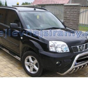 Boční ochranné nerezové nášlapy s prolisy pro Nissan X-Trail od 2007 (TA)