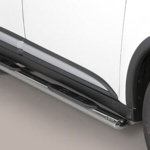 Boční ochranné oválné nerezové nášlapy s plastovými prolisy Mitsubishi Outlander