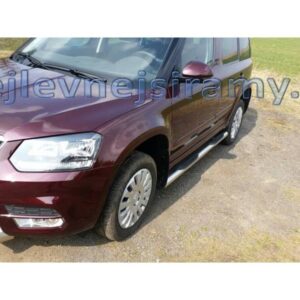 A Boční ochranné nerezové nášlapy s prolisy pro Skoda Yeti