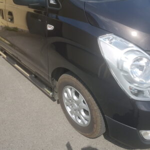 Boční ochranné nerezové nášlapy s prolisy pro Huyndai H1 Facelift