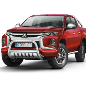 Přední ochranný nerezový rám s plechem pro Mitsubishi L200 (ST)