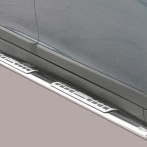 Boční ochranné oválné nerezové nášlapy s hliníkovými prolisy pro Volvo XC 60