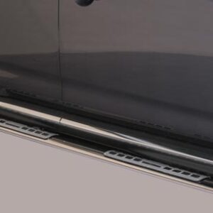 Boční ochranné oválné nerezové nášlapy s hliníkovými prolisy