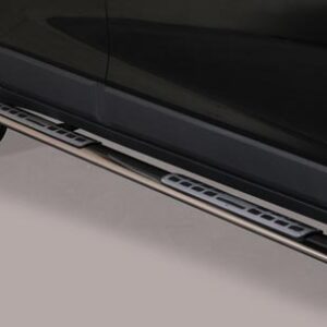 Boční ochranné oválné nerezové nášlapy s hliníkovými prolisy Chevrolet Captiva