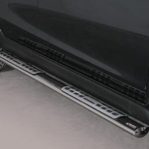 Boční ochranné oválné nerezové nášlapy s hliníkovými prolisy pro Subaru XV