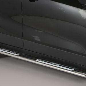 Boční ochranné oválné nerezové nášlapy s hliníkovými prolisy