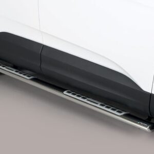 Opel Grandland boční ochranné oválné nerezové nášlapy s hliníkovými prolisy