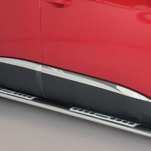 Boční ochranné oválné nerezové nášlapy s hliníkovými prolisy