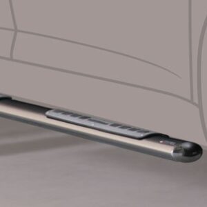 Boční ochranné oválné nerezové nášlapy s hliníkovými prolisy