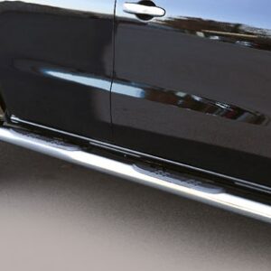 Mercedes Benz X Class boční ochranné nerezové nášlapy s plastovými prolisy - tyč