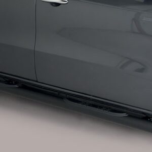 Mercedes Benz X Class boční ochranné nerezové nášlapy s plastovými prolisy - tyč černé