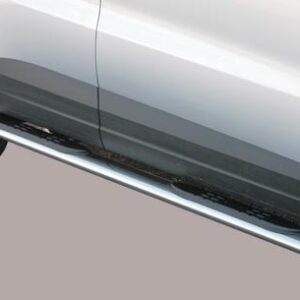 Boční ochranné oválné nerezové nášlapy s plastovými prolisy pro Volkswagen Tiguan (MI)