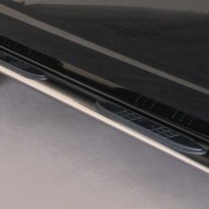 Boční ochranné oválné nerezové nášlapy s plastovými prolisy Nissan Pathfinder/Navara