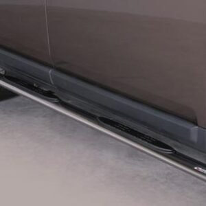 Boční ochranné oválné nerezové nášlapy s plastovými prolisy