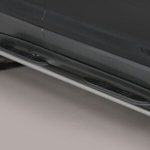 Boční ochranné oválné nerezové nášlapy s plastovými prolisy